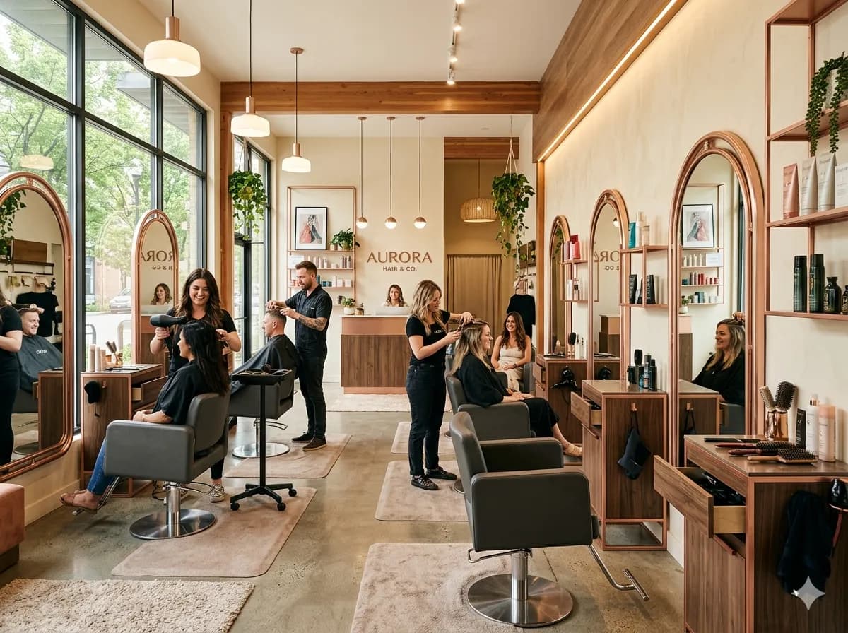 Interior do salão Beni Styles