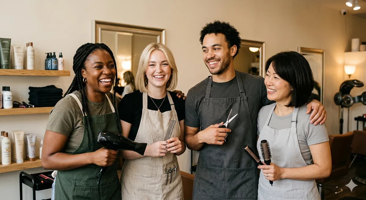 Equipa do Beni Styles a trabalhar