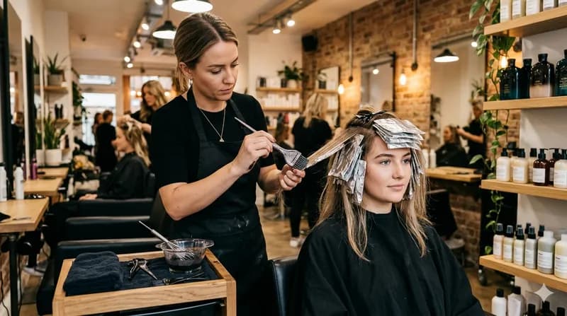 Coloração capilar em progresso